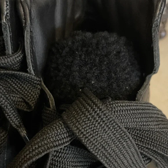 COACH men's black shearling lined leather sneaker boots size 10.5D - Picture 3 of 8